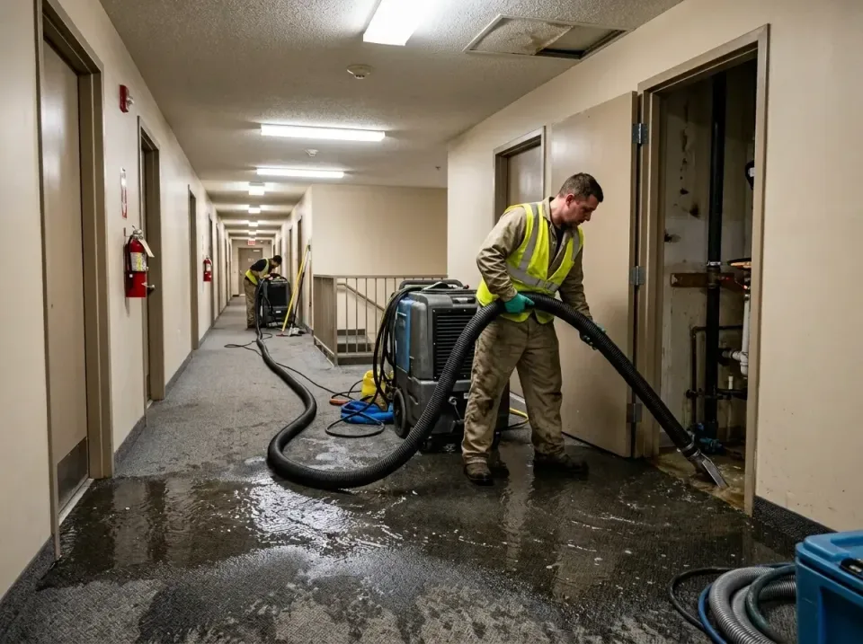 multi-unit-apartment-hallway-f-005 — frequently asked questions, Emergency Burst Pipe Water Extraction & Removal in Ferguson…
